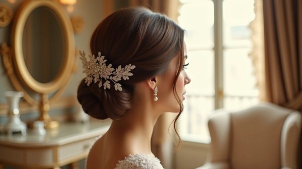 Coiffure luxe à domicile pour mariage à Paris
